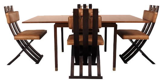 Rare & Outstanding Harvey Probber Games Table & Scissor Chairs EST: $2,000 - $3,000